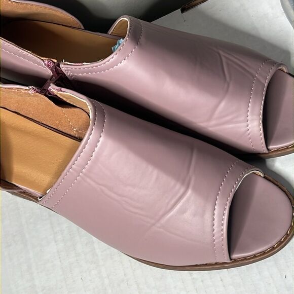 Women’s Mauve European Style Peep Slides Eu 40/ US 9 - Picture 4 of 8